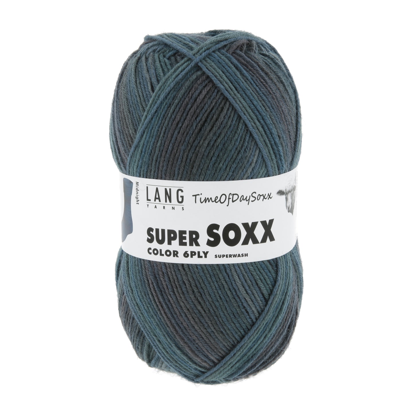 Lang Yarns Super Soxx Color 6 Ply Time of the day Soxx Midnight (0534)