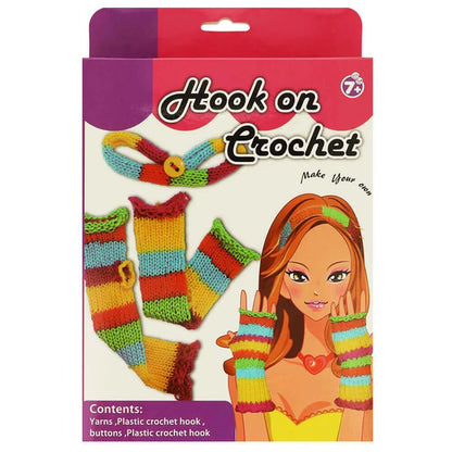 Breiringpakket voor kinderen handwarmers en haarband
