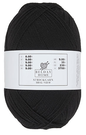 Schnellstrickgarn Zwart 001 (500 gram)