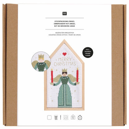 Borduurpakket engel 12,5 x 22,5 cm