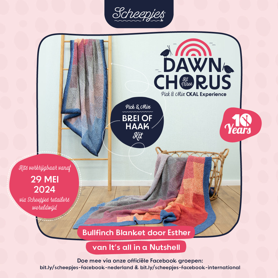 Scheepjes Dawn Chorus CKAL Bullfinch Blanket kit