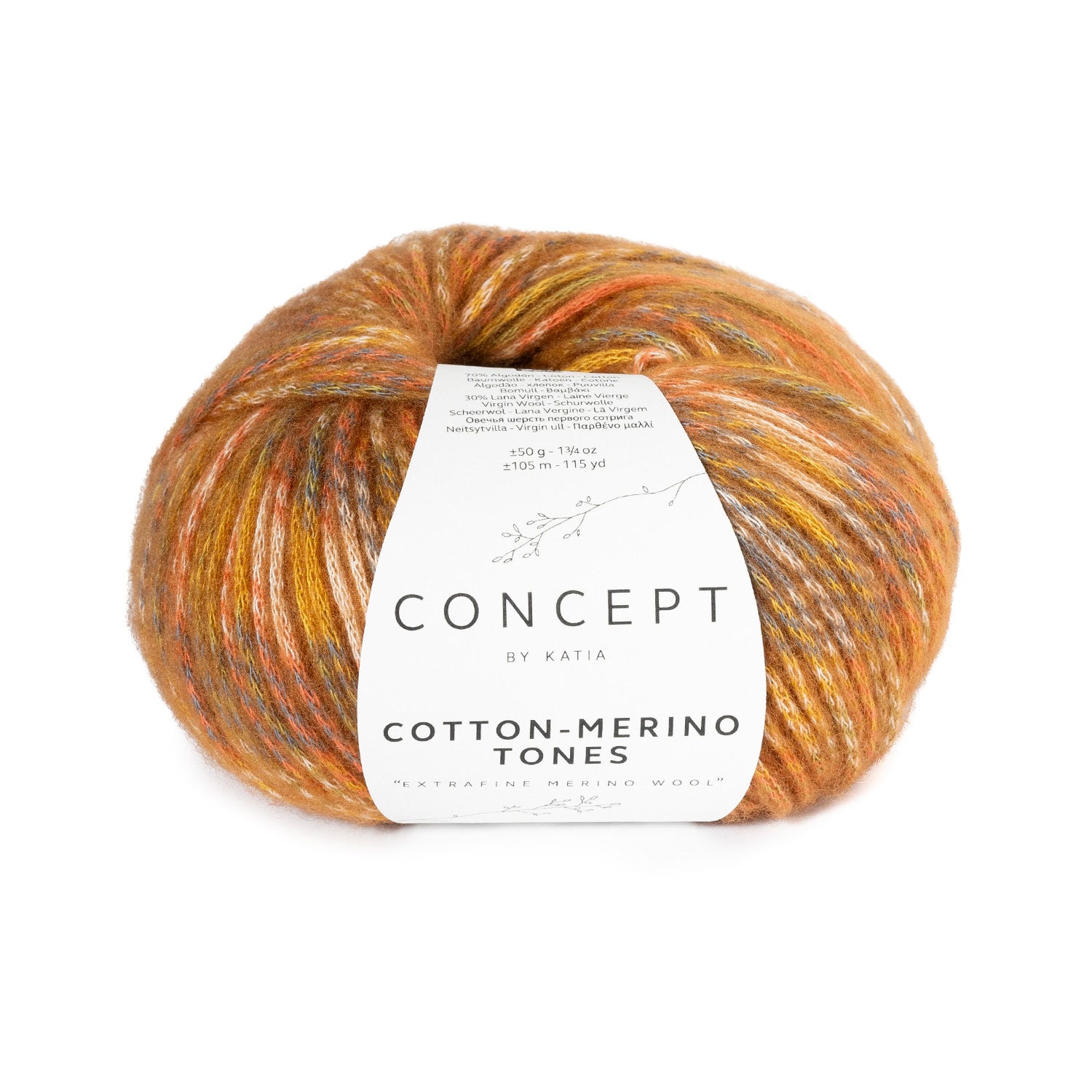 Katia Concept Cotton Merino Tones Tangerine (305)