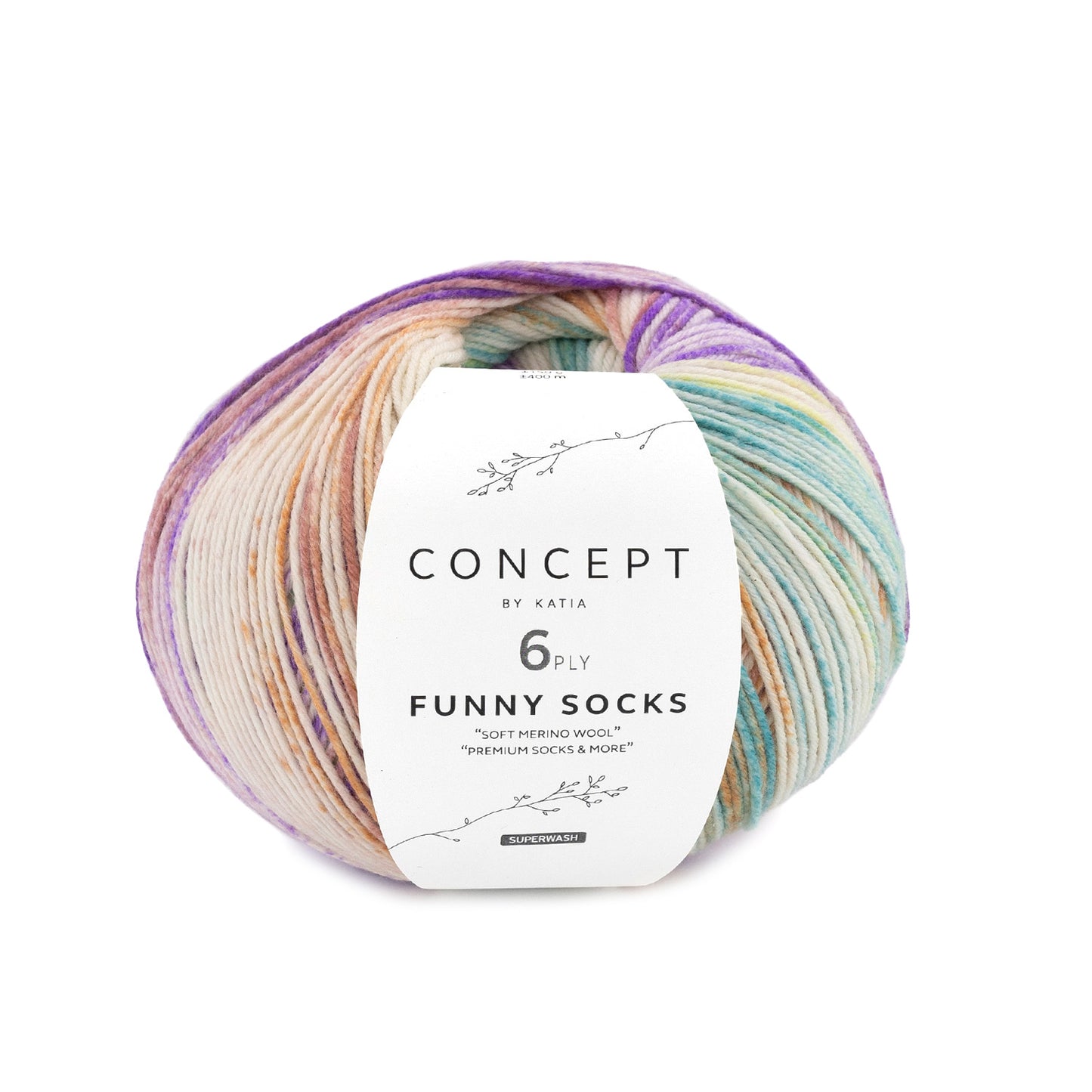 Katia Concept 6 Ply Funny Socks Fairy (154)