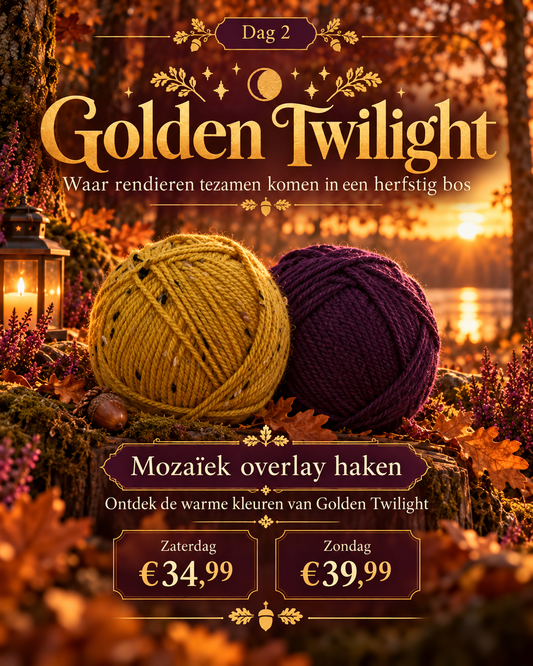 Golden Twilight Mystery Mozaiek Overlay Deken