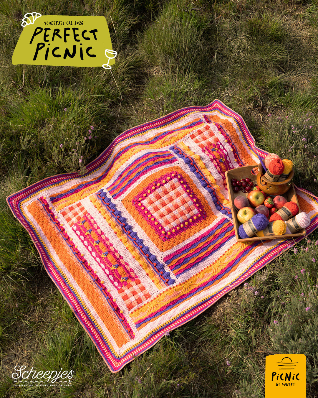 Scheepjes Perfect Picnic CAL 2026 / Cotton Create Sunset