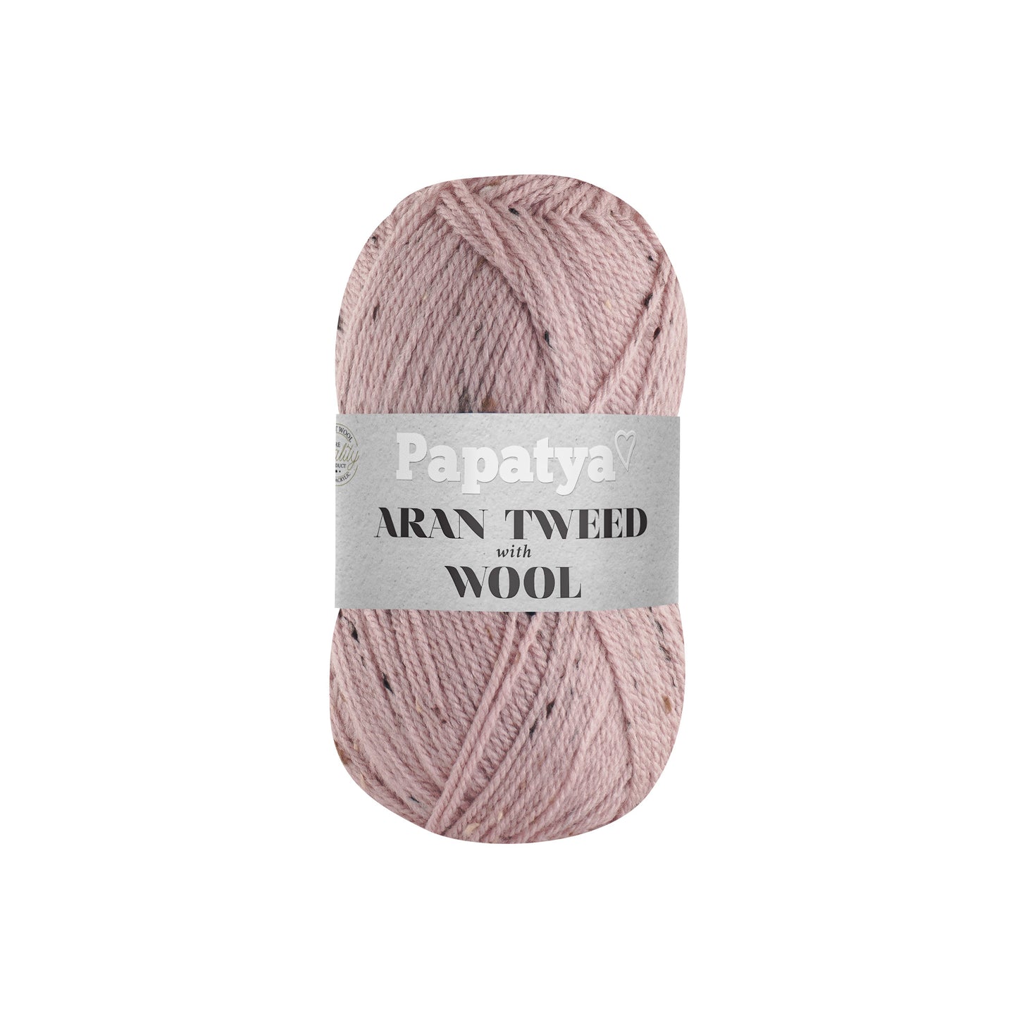 Papatya Aran Tweed with Wool Powder Pink (4120)