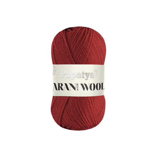 Papatya Aran with Wool Red (3080)