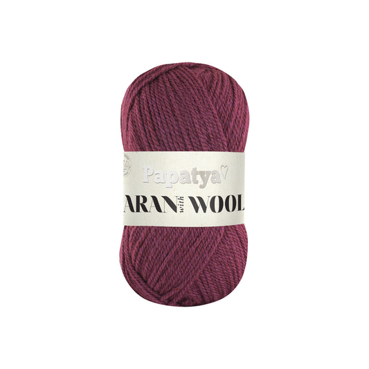 Papatya Aran with Wool Raspberry (3370)