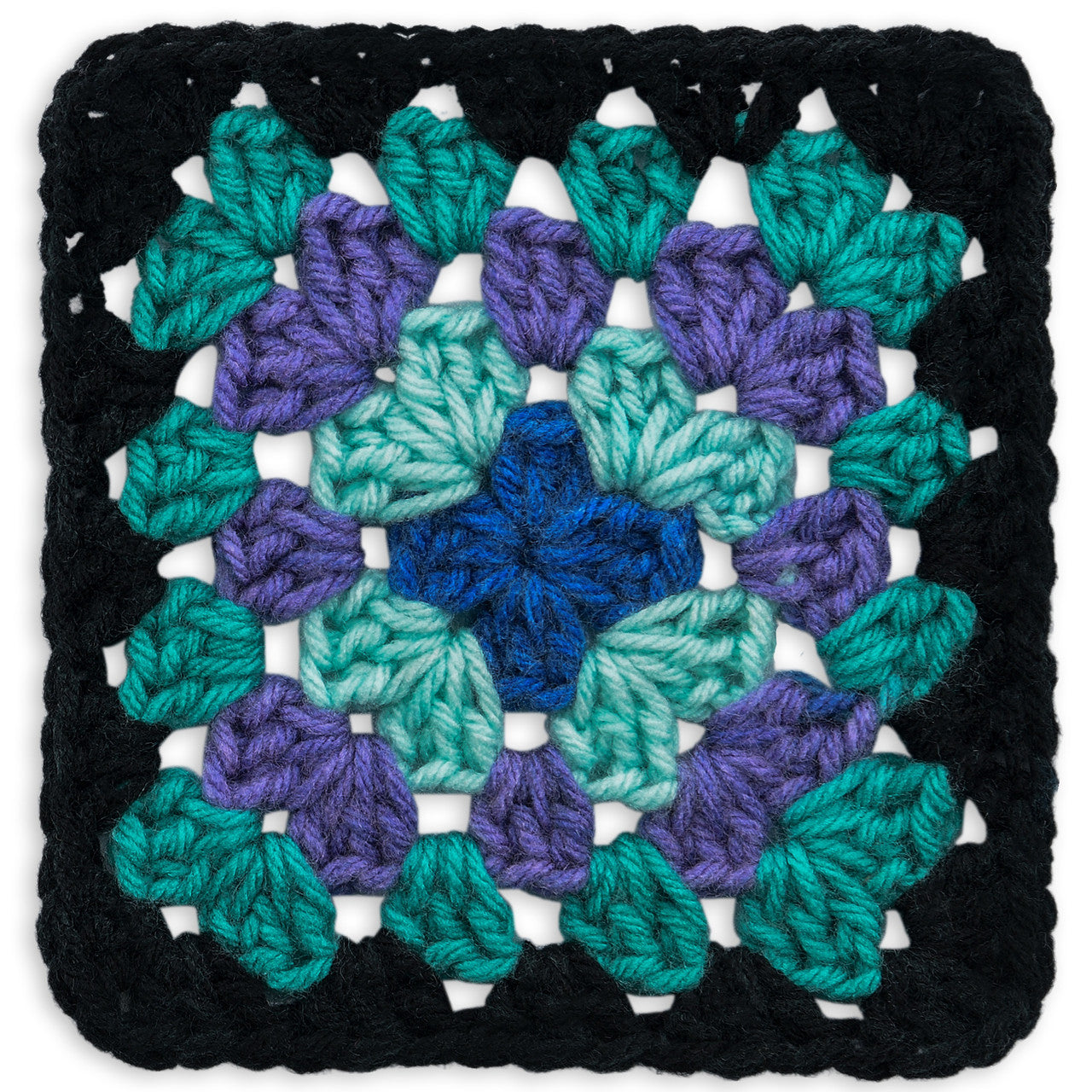 Red Heart Granny Square Black - Totally Teal