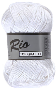 Lammy Yarns Rio 005 Wit (per pak 10 bollen)