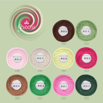 Scheepjes Candy Floss colour pack Greens