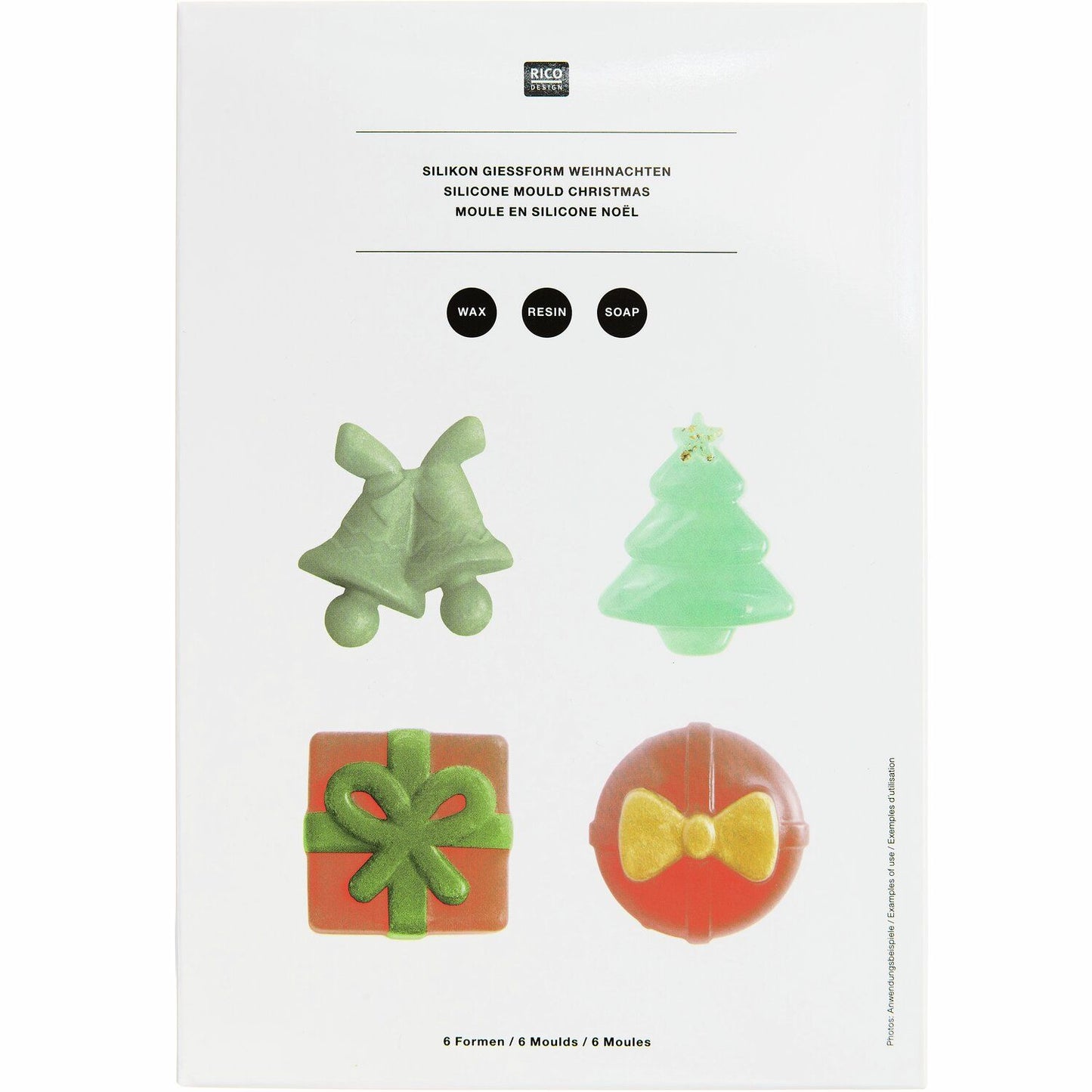 Siliconen gietvorm Kerstvormen (501378)