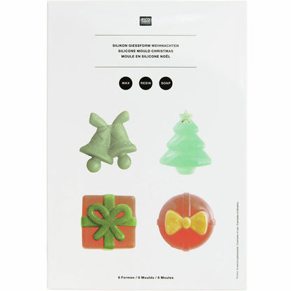 Siliconen gietvorm Kerstvormen (501378)