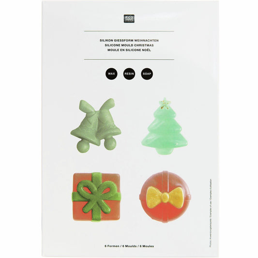 Siliconen gietvorm Kerstvormen (501378)