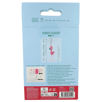 Anchor Mini amigurumi haak kit - sleutelhanger flamingo