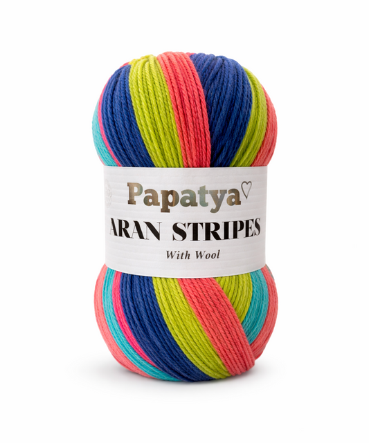 Papatya Aran Stripes Fruit Punch (11)