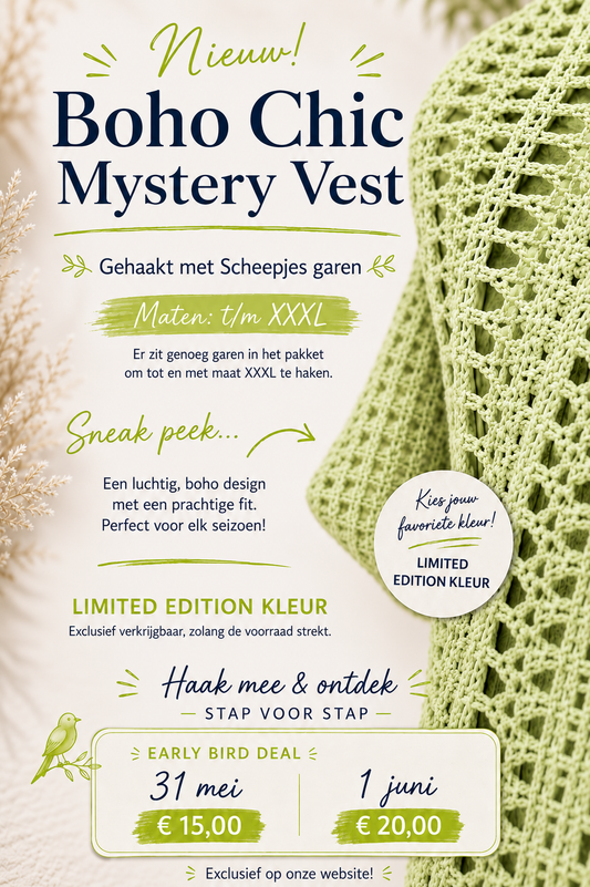 Boho Chic Mystery vest (groen LIMITED)