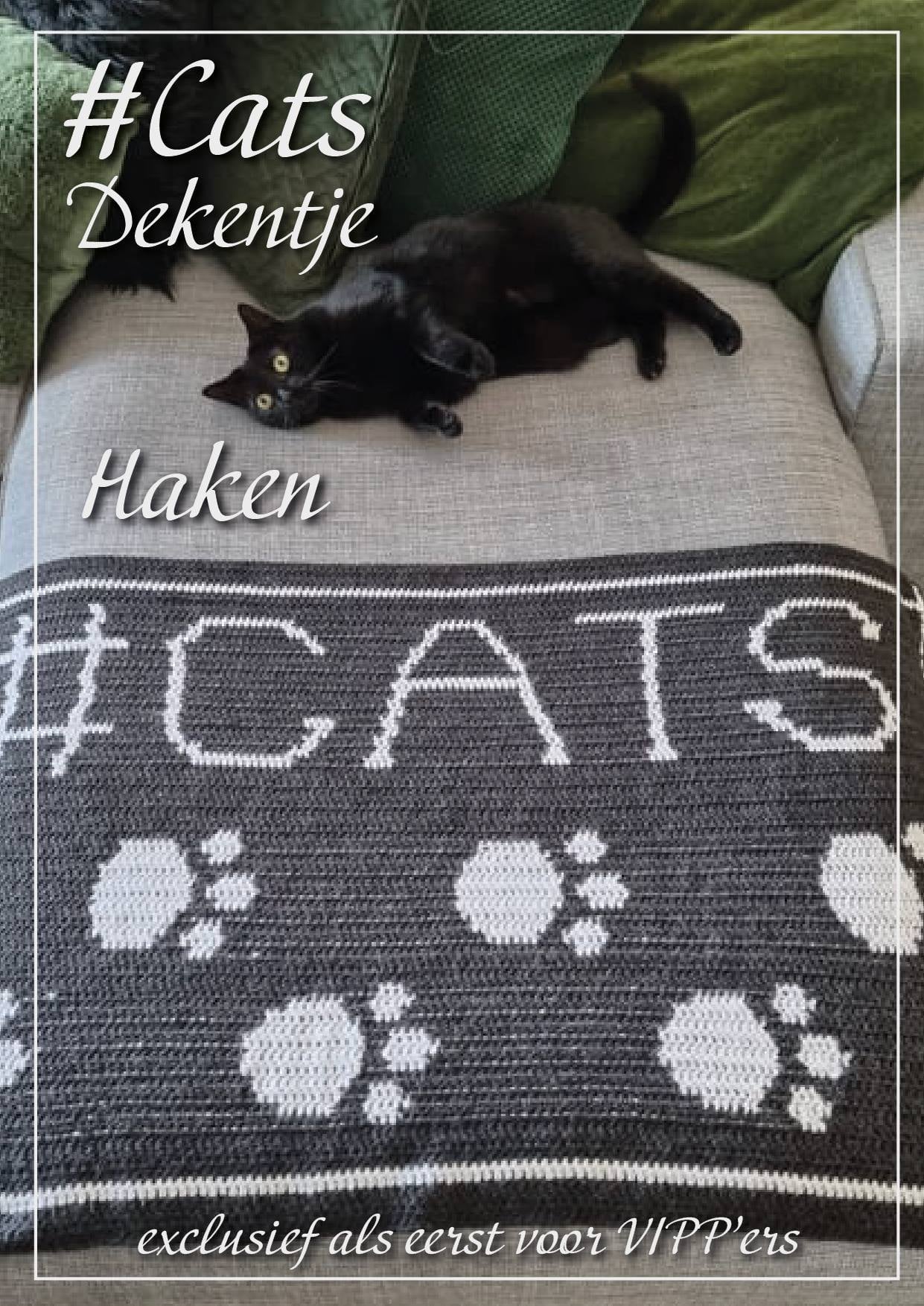 Cats bankdekentje (Haakpatroon)