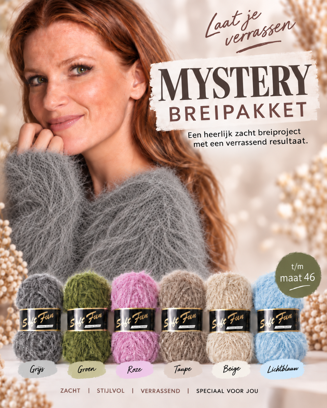 Soft Fun Mystery Trui Grijs