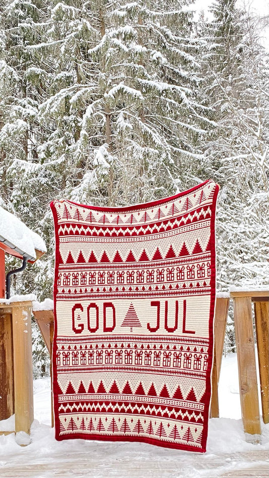 Christmas Blanket 2022 rood (Durable dream + haakpatroon)