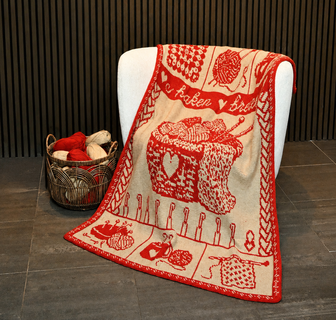 Handwerken deken haken en breien (Mozaiek fair isle haken) NEW2026