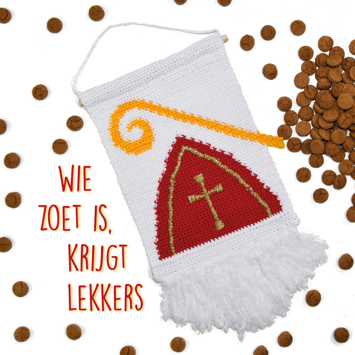 Wandhanger Sinterklaas (haakpatroon) 