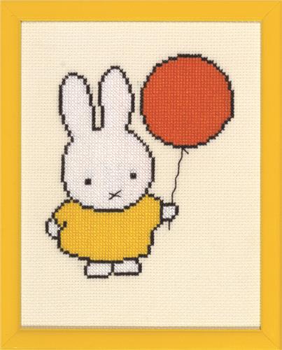 Pako Borduurpakket telpatroon aïda Nijntje met ballon 13x17cm (211.602)