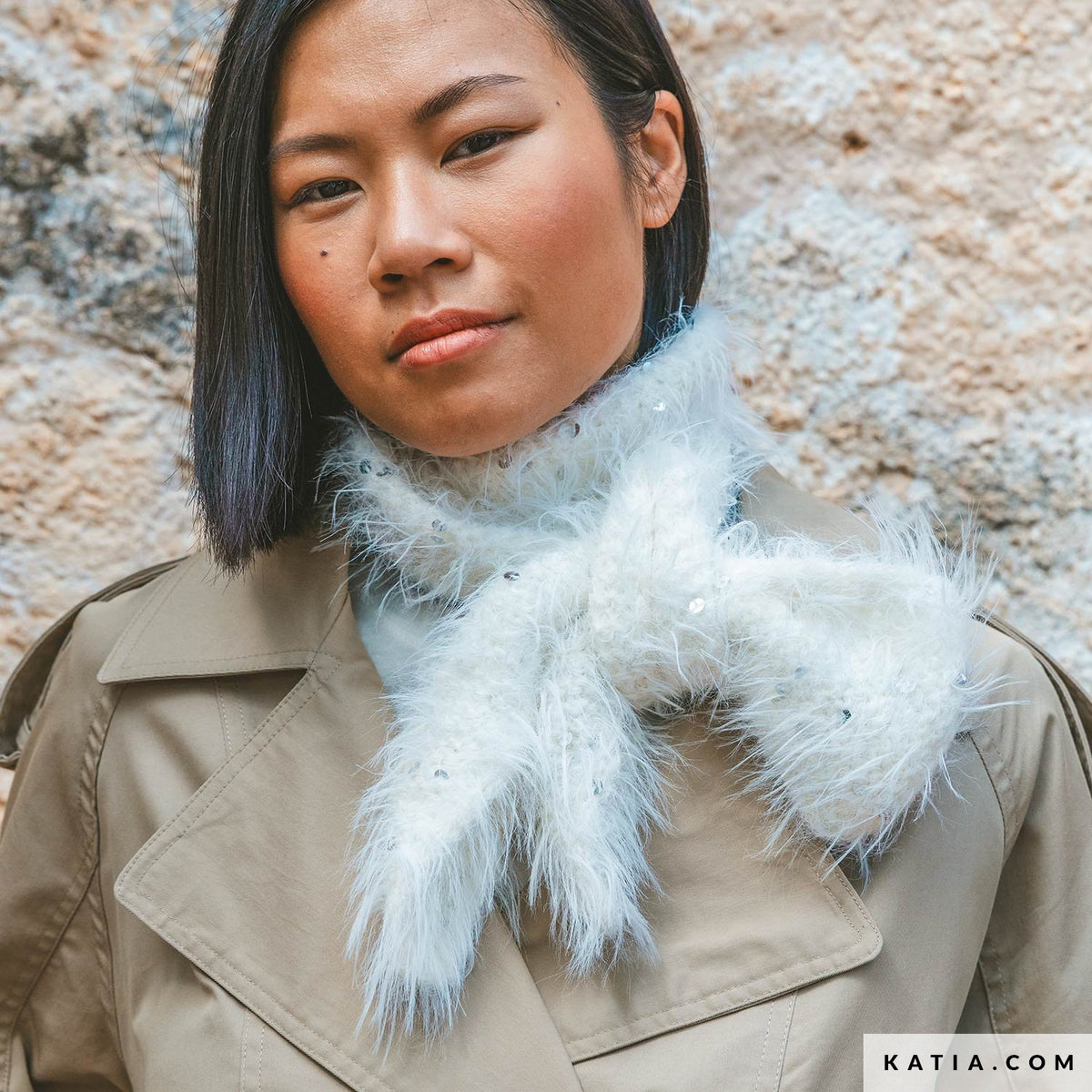 Katia Fur Moda Pailletes Silver (201)