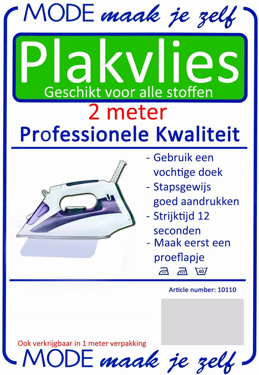 Plakvlies Zwart (2 meter enkelzijdig)