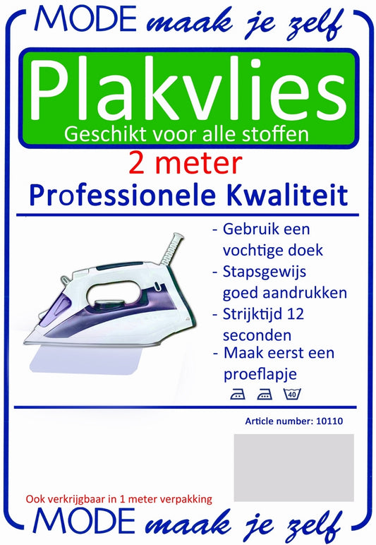 Plakvlies Zwart (2 meter enkelzijdig)