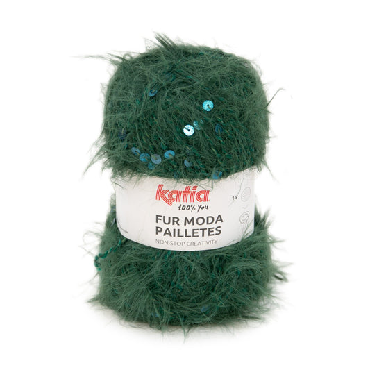 Katia Fur Moda Pailletes Green (205)