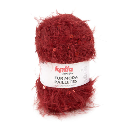 Katia Fur Moda Pailletes Bordeaux (204)
