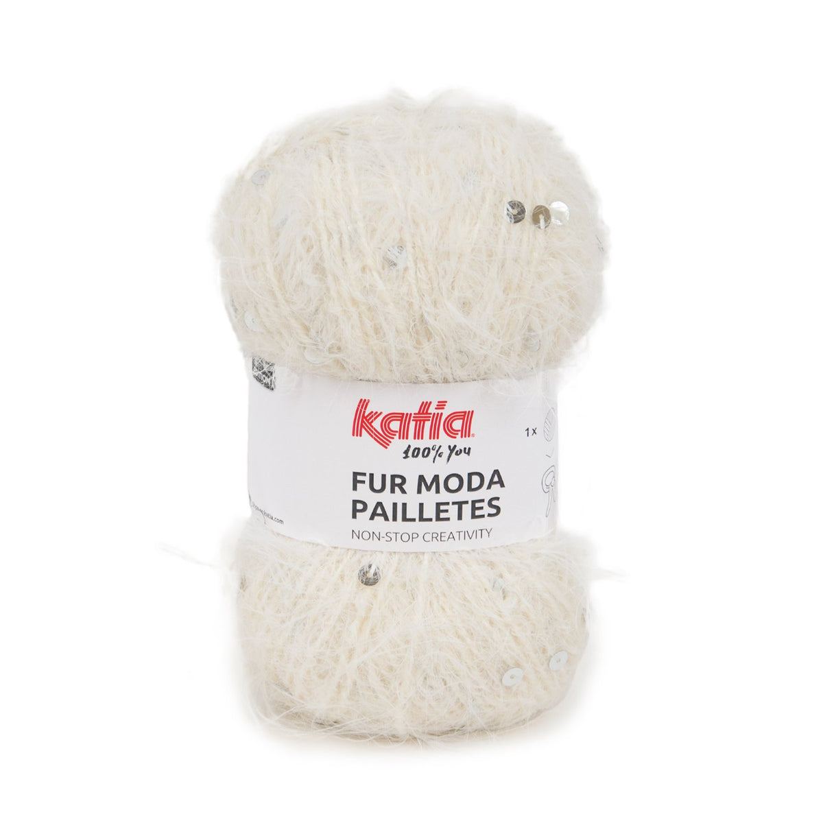 Katia Fur Moda Pailletes Cream (200)