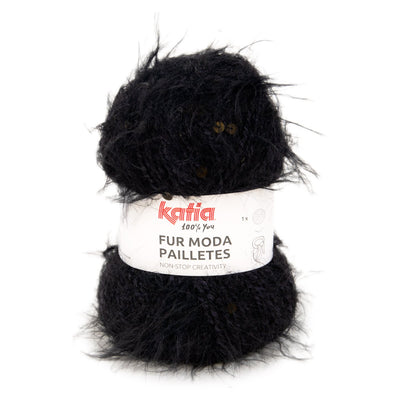 Katia Fur Moda Pailletes Black (202)