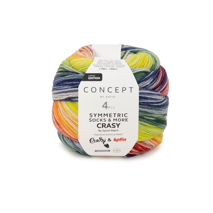 Katia Concept 4 Ply Symmetric Socks and More CraSy Sunshine (100)
