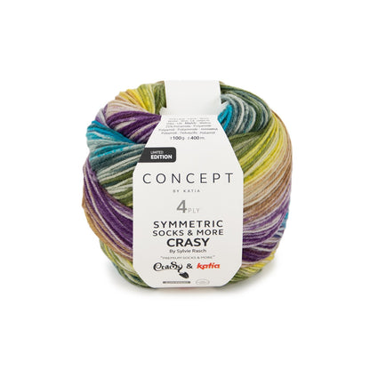 Katia Concept 4 Ply Symmetric Socks and More CraSy Magic Forest (104)