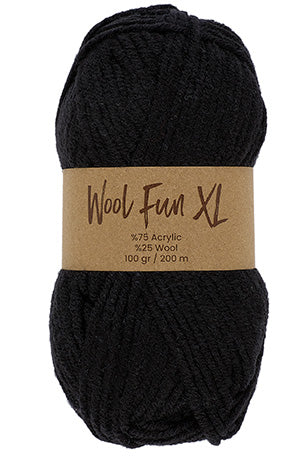 Lammy Yarns Wool Fun XL Black (024)