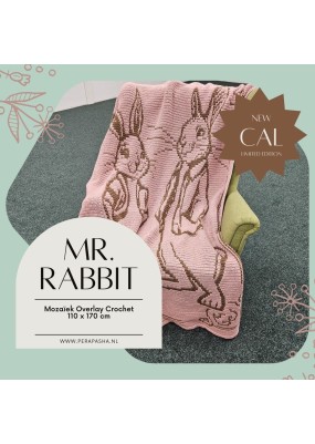 Mr. Rabbit Paasdeken Bruin/Roze 