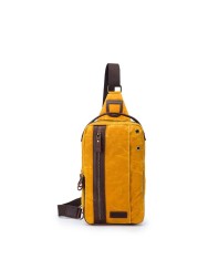 Della Q Mini messenger tas mosterd