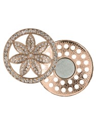 Magnetische broche bloem 45mm ROSE GOLD