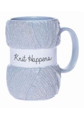 Knitting Mug / Mok - KNIT HAPPENS