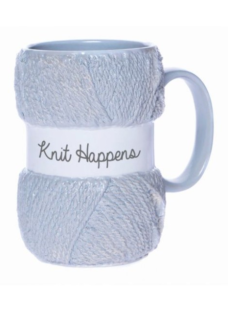 Knitting Mug / Mok - KNIT HAPPENS