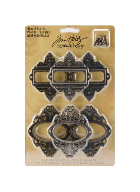 Idea-Ology Metal Ornate Plates W/Brads TH92787