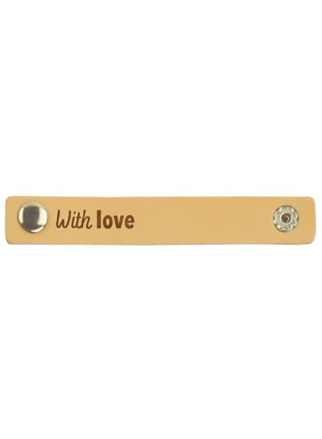 Durable Leren Label With Love 10 x 1.5 cm