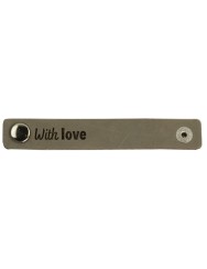 Durable Leren Label With Love 10 x 1.5 cm