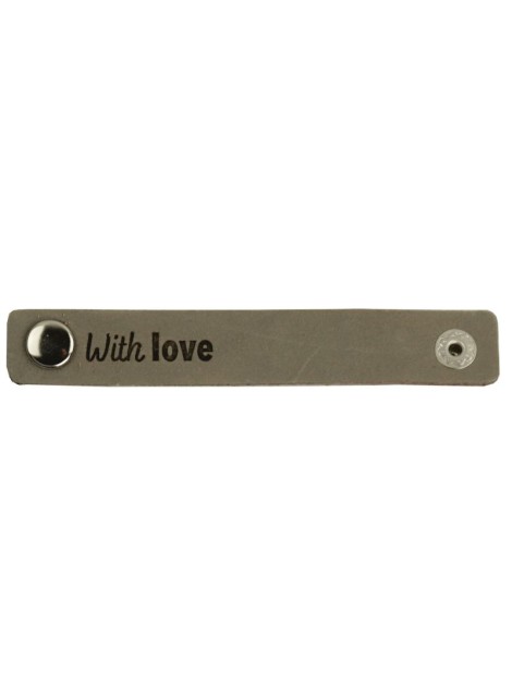 Durable Leren Label With Love 10 x 1.5 cm