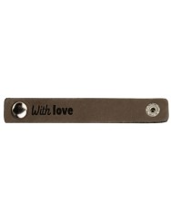 Durable Leren Label With Love 10 x 1.5 cm