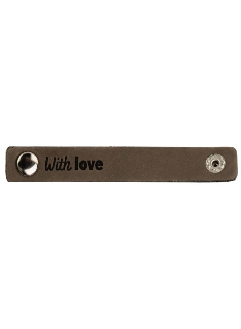 Durable Leren Label With Love 10 x 1.5 cm