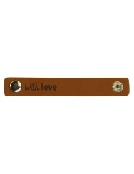 Durable Leren Label With Love 10 x 1.5 cm