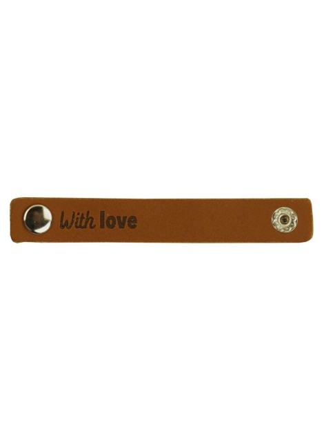 Durable Leren Label With Love 10 x 1.5 cm